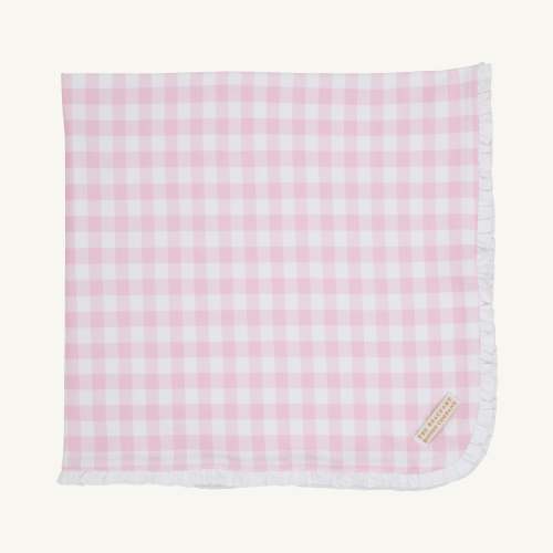 Baby Blanket - Palm Beach Pink Gingham & Worth Avenue White