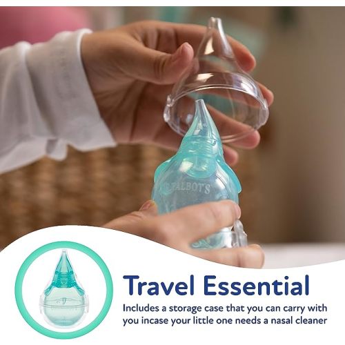 Dr. Talbot's Nasal Aspirator for Babies - Silicone - with Storage Case - Blue Elephant