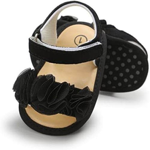 Ohwawadi Baby Boys Girls Sandals Soft Sole Summer Infant Wedding Dress Flat Shoes Beach Sandal Newborn Crib Shoes First Walkers
