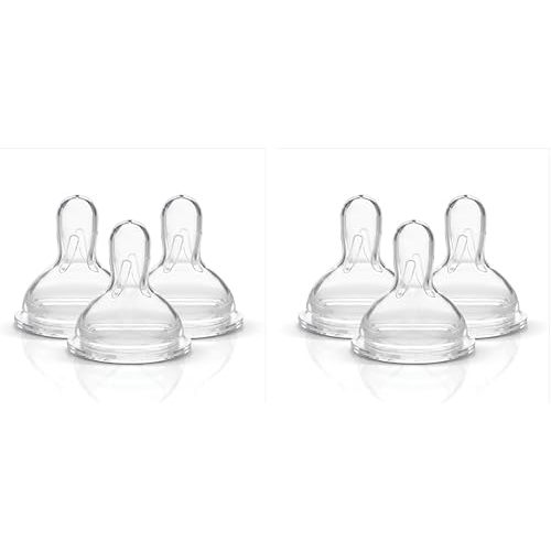 Medela Slow Flow Spare Nipples with Wide Base, Compatible with Medela Storage Bottles, Made Without BPA, 3 Count (Pack of 2)