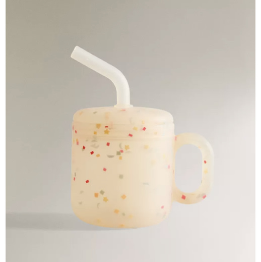 KIDS’ SILICONE CONFETTI TUMBLER WITH STRAW - Multicolored | ZARA United States