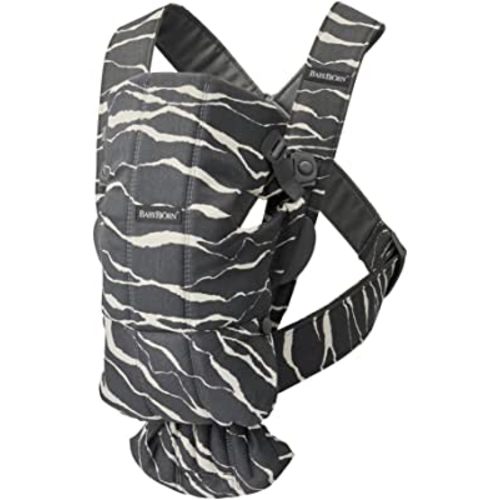 BabyBjörn Baby Carrier Mini, Cotton, Anthracite/Landscape Print