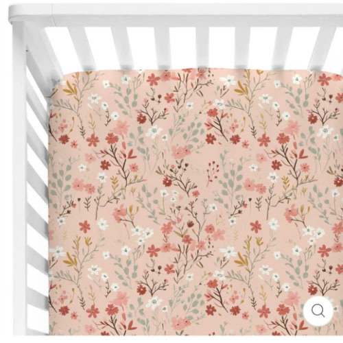 Autumn Blooms Crib Sheet