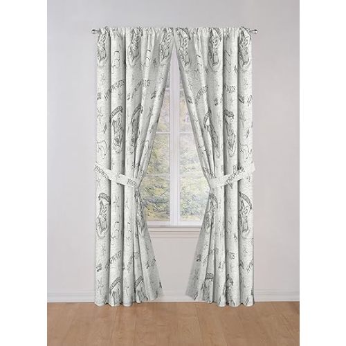 Jay Franco Harry Potter Spellbound 84" Drapes, 84 Inch, Gray