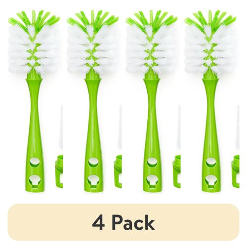 (4 pack) Parent's Choice Square Brush Head Bottle and Nipple Brush, 1ct