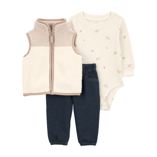 Baby 3-Piece Sherpa Little Vest Set - Carter's | Carter's 12M