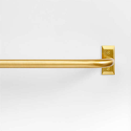 Brass 1" Room Darkening Curtain Rod 32"-48"