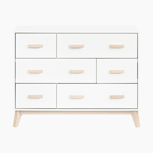 babyletto Scoot 6-Drawer Dresser - White / Washed Natural