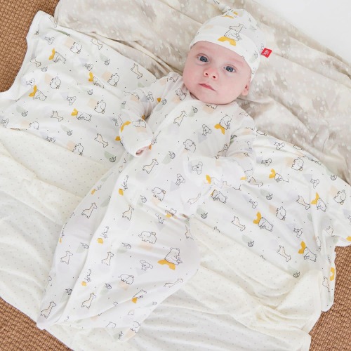 new kid on the block modal magnetic cozy sleeper gown + hat set – Magnetic Me