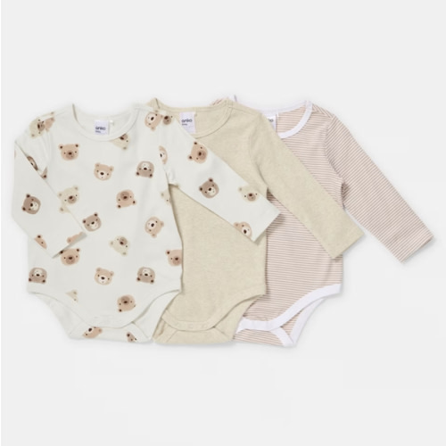 3 Pack Bodysuits - Kmart