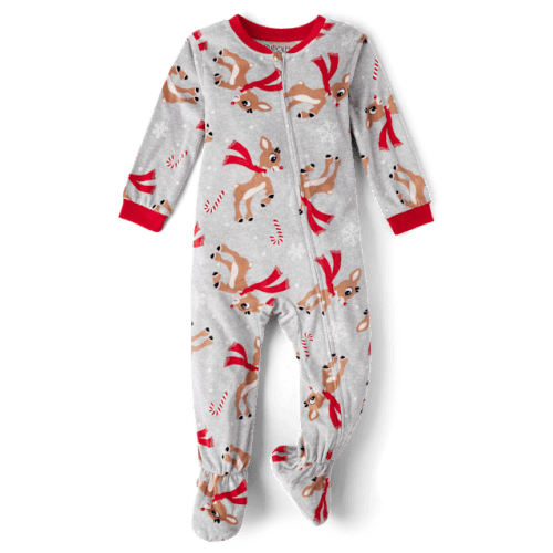 Baby And Toddler Rudolph™ Footed One Piece Pajamas - Multi