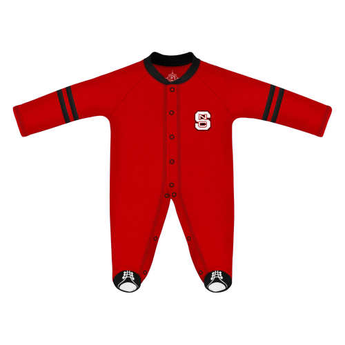NC State Wolfpack Sports Shoe Footed Romper | College Baby