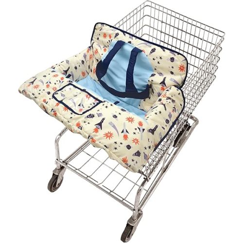 GoldBug Baby and Toddler Shopping Cart Cover & High Chair Cover - Space Explorer