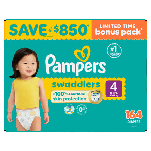 Pampers Swaddlers Diapers, Sizes Newborn-8 - Sam's Club