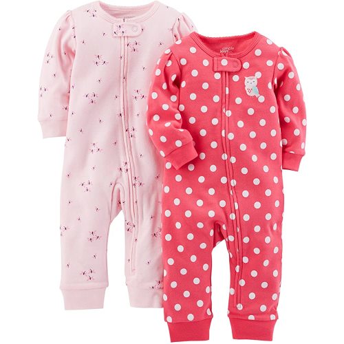 Simple Joys by Carter's Girls' 2-Pack Cotton Footless Sleep and Play
