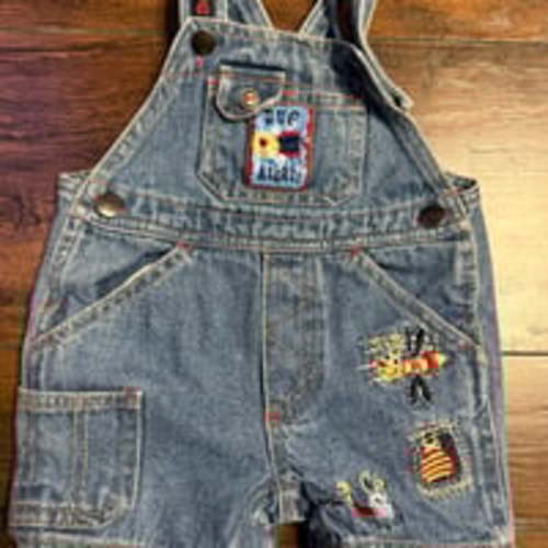 Vintage Bug Alert Overalls Baby Size 0-3 Months Retro