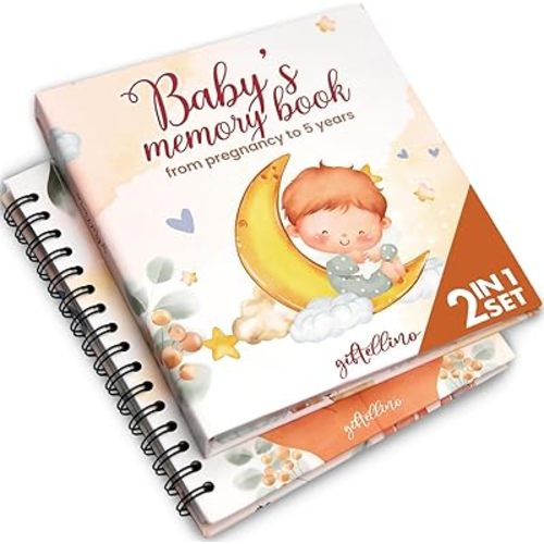2 in 1 Gift Set – Pregnancy Journal and Baby Journal – Keepsake Memory Books for Expecting Mothers – Capture Every Moment from Pregnancy to Baby’s First Year – Gift for New Moms