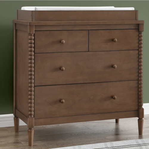 Saint 4 Drawer Dresser with Changing Top and Interlocking Drawers | Delta Children