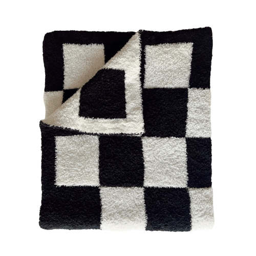 Phufy® Bliss Checker Blanket, Black