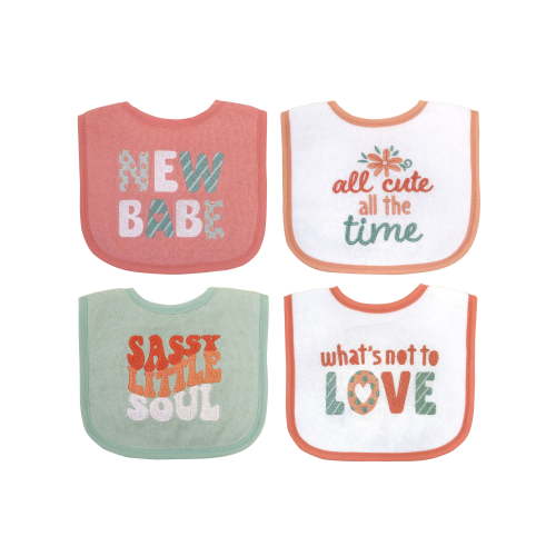 Neat Solutions Infant Girl Attitude 4 Pack Bib