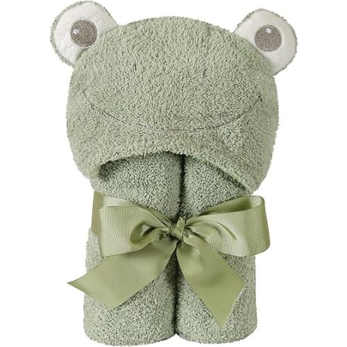 Stephan Baby Terry Plush Hooded Bath Towel, Frog, 0-24 Months