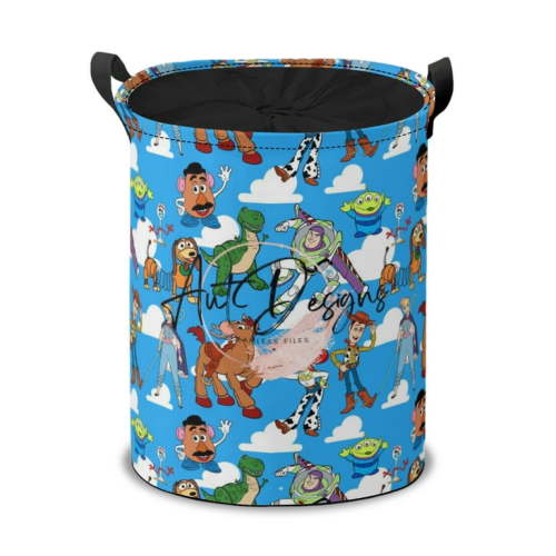 Toy Story Drawstring Laundry Basket, Foldable Baby Laundry Basket, Children's Dirty Clothes Basket, Storage Clothes Suitable for Bedroom Bathroom Girls Boys Adults