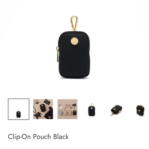 HAPP Brand Clip-On Pouch in Black