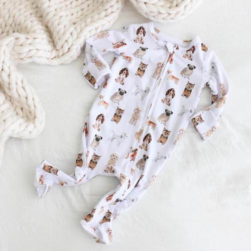 Puppy Love Zipper Footie