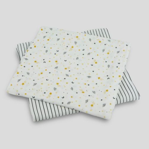 Milkberry 2 Pack Luxury Rayon of Bamboo Muslin Swaddle Blanket for Baby Boy Farm Animal Brown Striped