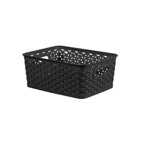 Y-Weave Small Decorative Storage Basket - Brightroom™, Color: Black