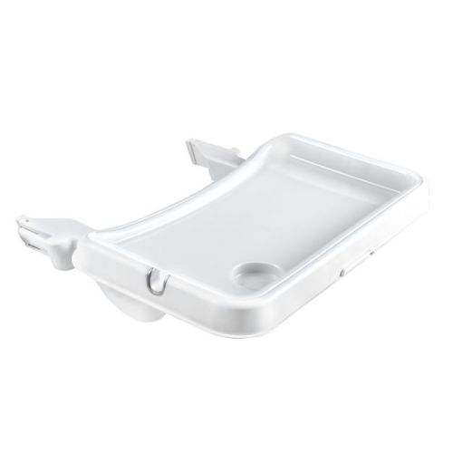 Hauck Alpha Removable Non Slip High Chair Table Tray With Adjustable Depth, Compatible With Wooden Grow-along Alpha+ And Beta+, Accessory Only, White