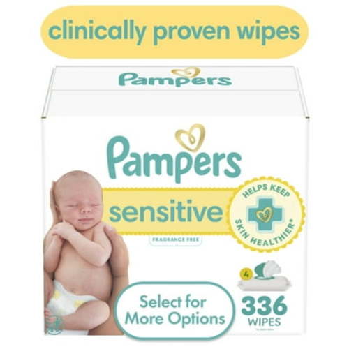 Pampers Sensitive Baby Wipes 336 Count, Suitable for Swaddlers Use
