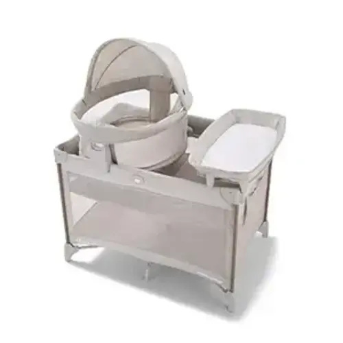 Graco Pack 'n Play Travel Dome Lux Playard, 4-in-1 Baby Playpen with Bassinet, Indoor or Outdoor Portable Playpen with UV 50 Canopy