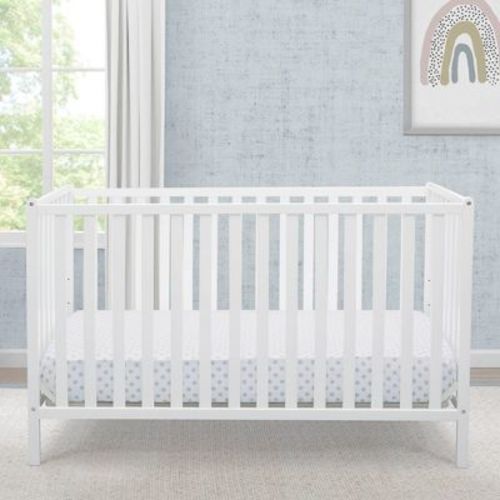 Delta Children Heartland 4-in-1 Convertible Crib - Greenguard Gold Certified - Bianca White