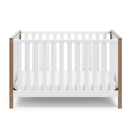 Storkcraft Modern Pacific 4-In-1 Convertible Crib in White/Vintage Driftwood | The Home Depot Canada