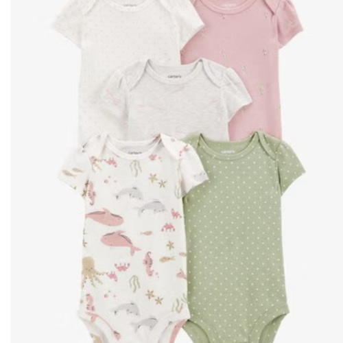 Baby 5-Pack Seahorse Short-Sleeve Bodysuits - Carter's | Carter's