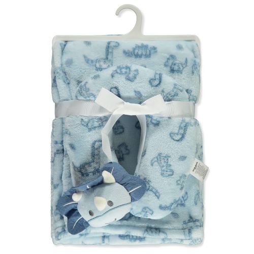 Duck Duck Goose Baby Boys' 2-Piece Baby Blanket with Neck Pillow - Blue, one