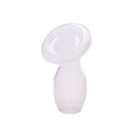 Food Storage Bags Manual Baby Breast Pump Food Grade Silicone Milk Collector With Lid Breastfeeding Tool,Clear Kitchen Food Storage