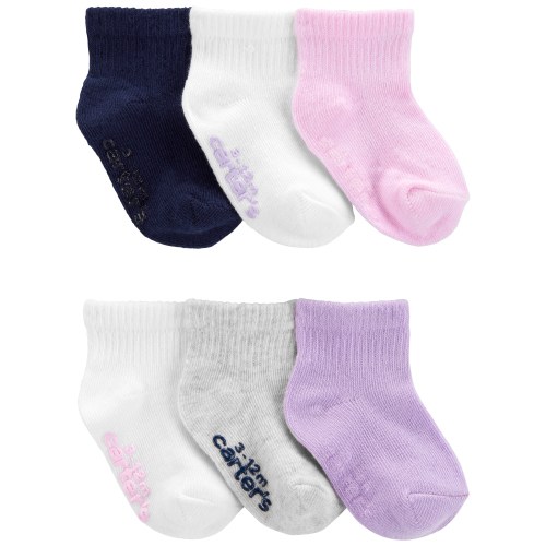 6-Pack Crew Socks - Style,Multi