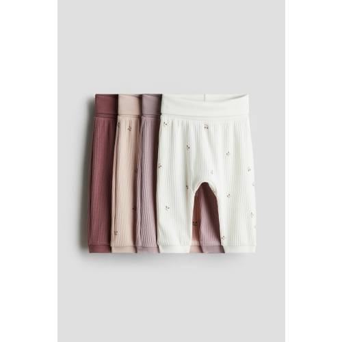 4-pack Ribbed Cotton Pants