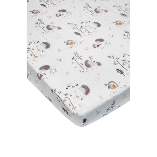 Muslin Fitted Crib Sheet - Hedgehogs