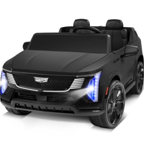 Cadillac Escalade IQ 24V Kids Ride on Car,Wisairt 2 Seater Battery Powered Electric Vehicle w/ Remote Control(Black)