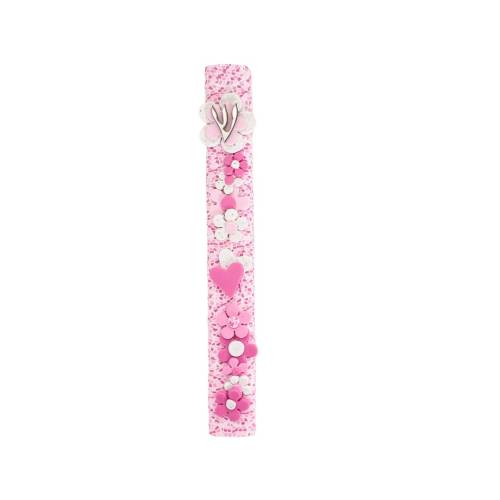 Floral Mezuzah Case, Baby Girl Mezuzah, Children Mezuzah, Jewish Baby Naming Gift, Handmade, Judaica.