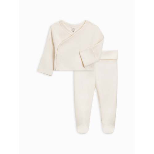 Kimono Wrap Top and Footed Pant Set