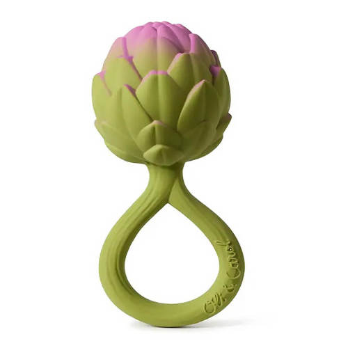 Natural Rubber Rattle Artichoke