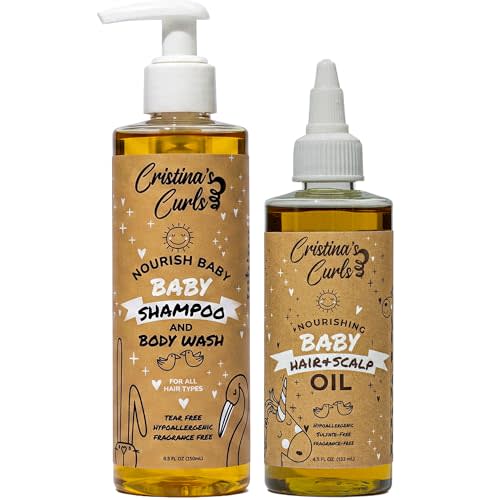 Nourishing Baby Wash Day Hair Bundle – Gentle Shampoo + Lightweight Scalp Oil