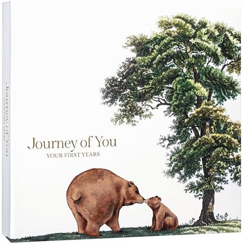 MAPES Canadian Keepsake Baby Memory Book – Elegant Keepsake Journal for Boys & Girls to Capture Milestones from Pregnancy to Age 5, Neutral Journal Scrapbook Photo Album | Designed in Canada