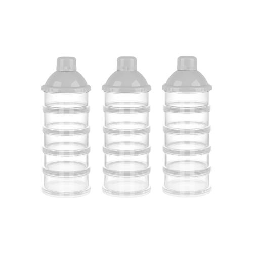 Accmor Formula Dispenser On The Go, 5 Compartments Stackable Formula Container for Travel, Baby Milk Powder Kids Snack Container, BPA Free