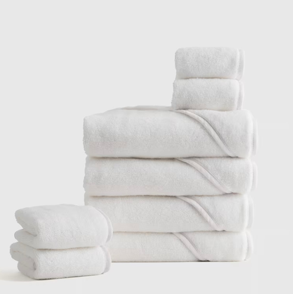 Organic Turkish Cotton Baby Bath Bundle 8-Pack in White