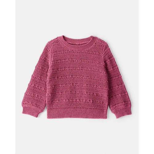 Baby Girl Long-Sleeve Sweater - Pink - OshKosh | Carter's